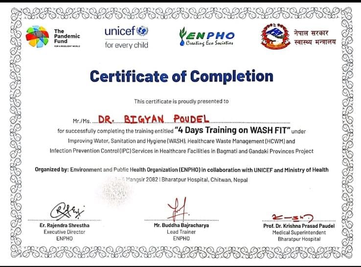 WASH FIT — Water, Sanitation, Hygiene & Infection Prevention